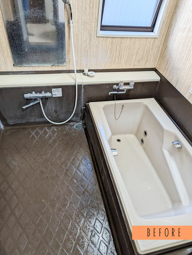 浴室塗装群馬県実績ビフォー画像